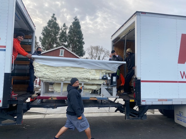 Turner movers during a recent hot tub move. 