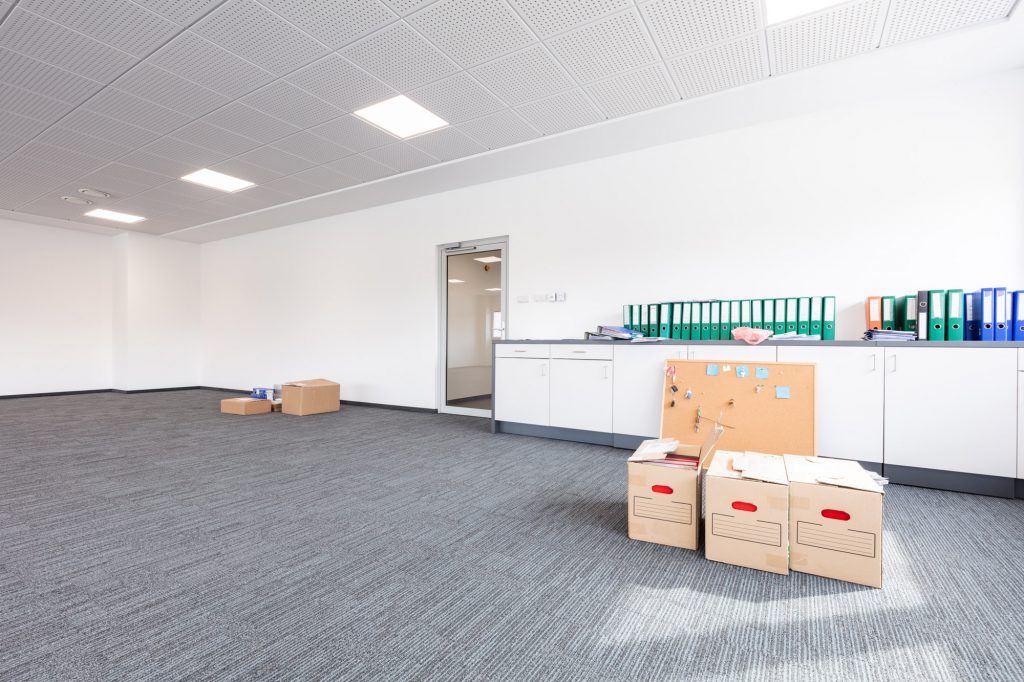 Empty office during a move