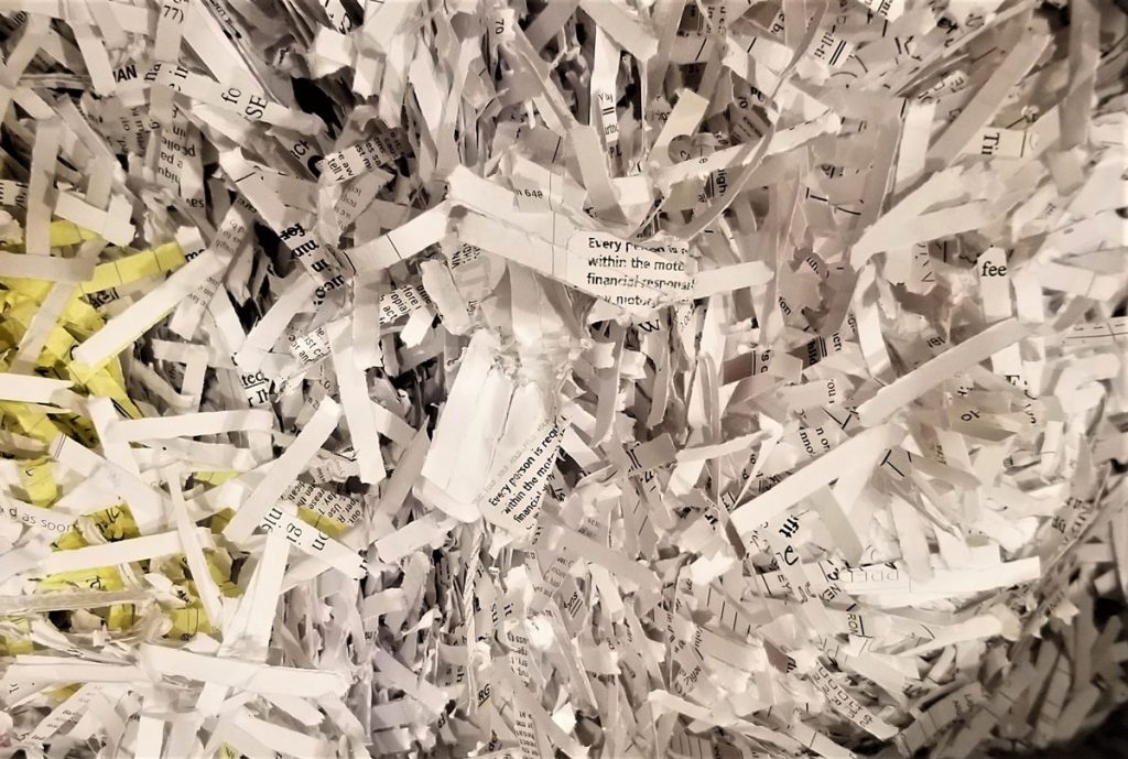Shredded papers