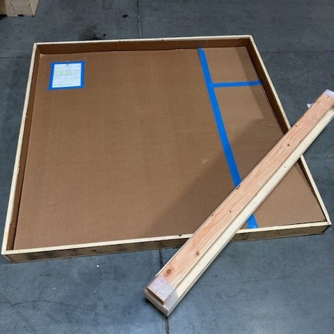 Custom crating, with tape