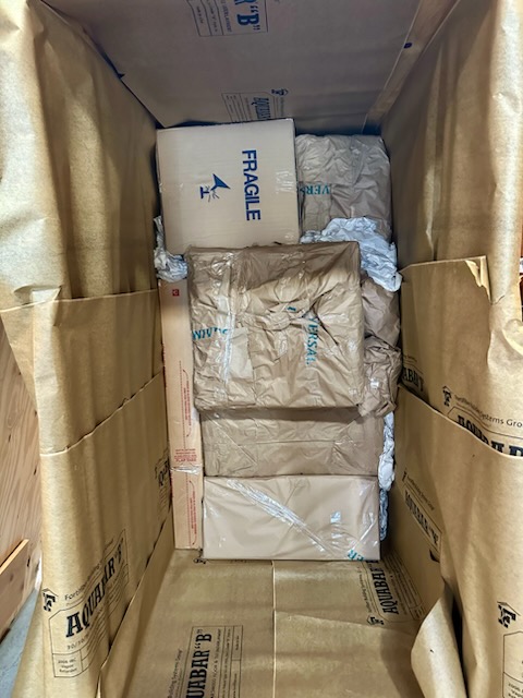 Overseas Shipping. Turner Moving & Storage wraps all items in paper pads before they are loaded into the lift van. The lift vans are also prepped with paper before items are loaded as well.
